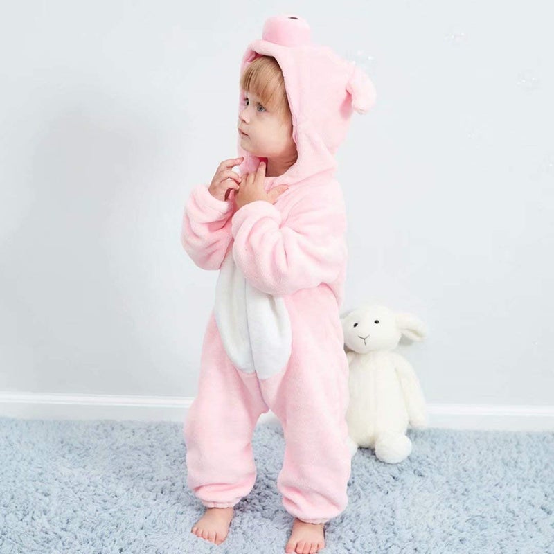 OLLULL Baby Pig Costumes Unisex Toddler Outfit Halloween Dress Up Romper 12-18 Months - Image 4